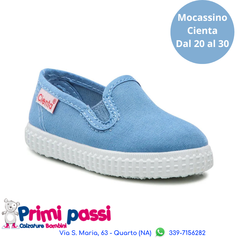 Cienta Slip-On Powder Blue moccasin