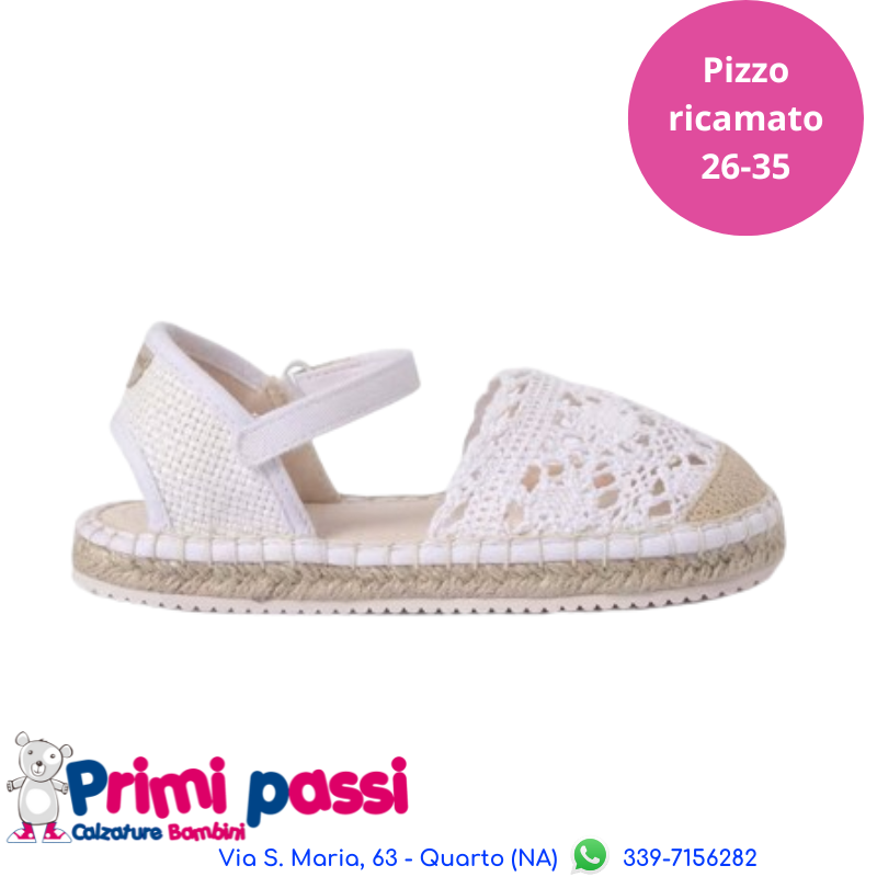 Espadrilas Ricamate Bianche (26-35)