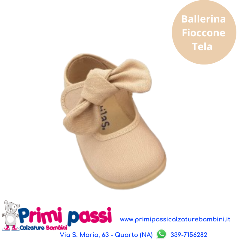 White Pique Bow Ballerina