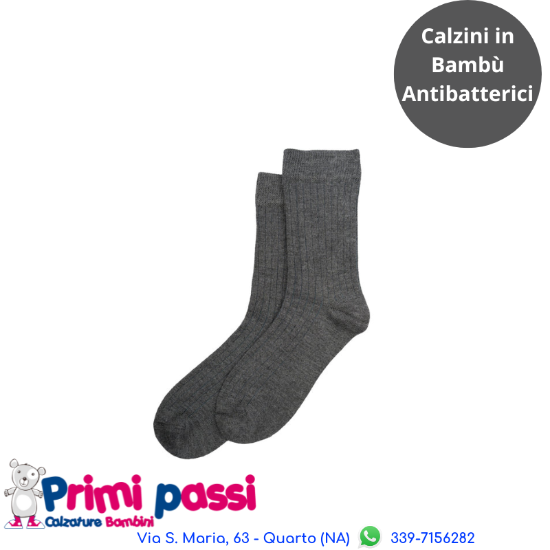 Minipop - Calzini Bambù Grigio Melange