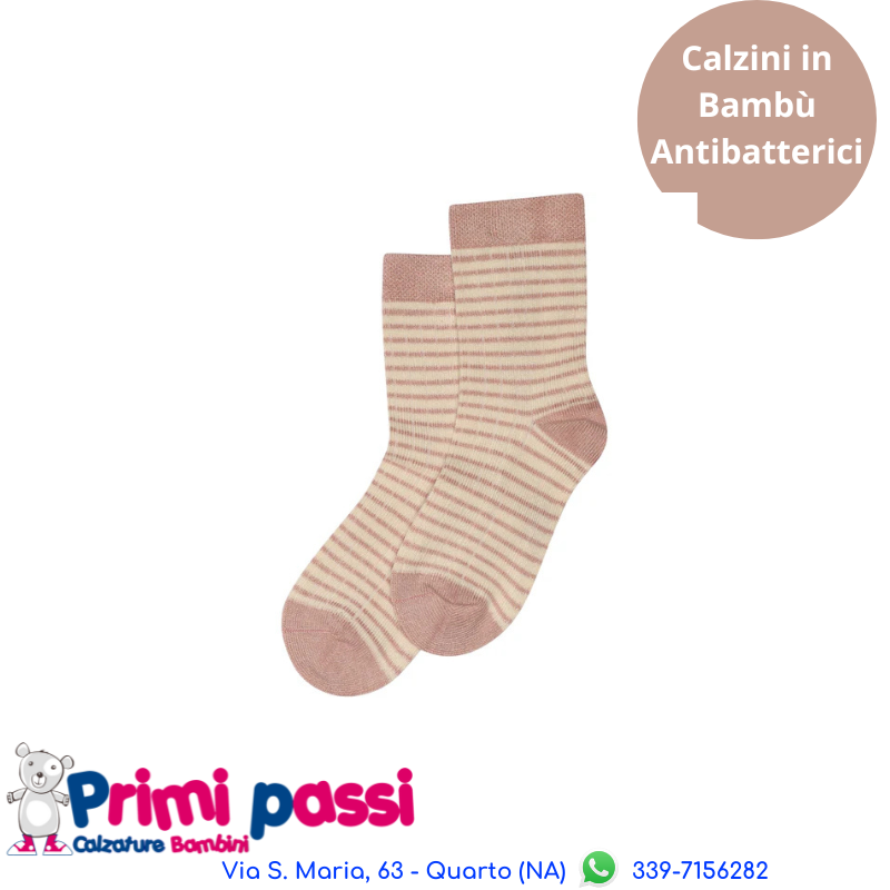 Minipop - Calzini Bambù Righe Rosa