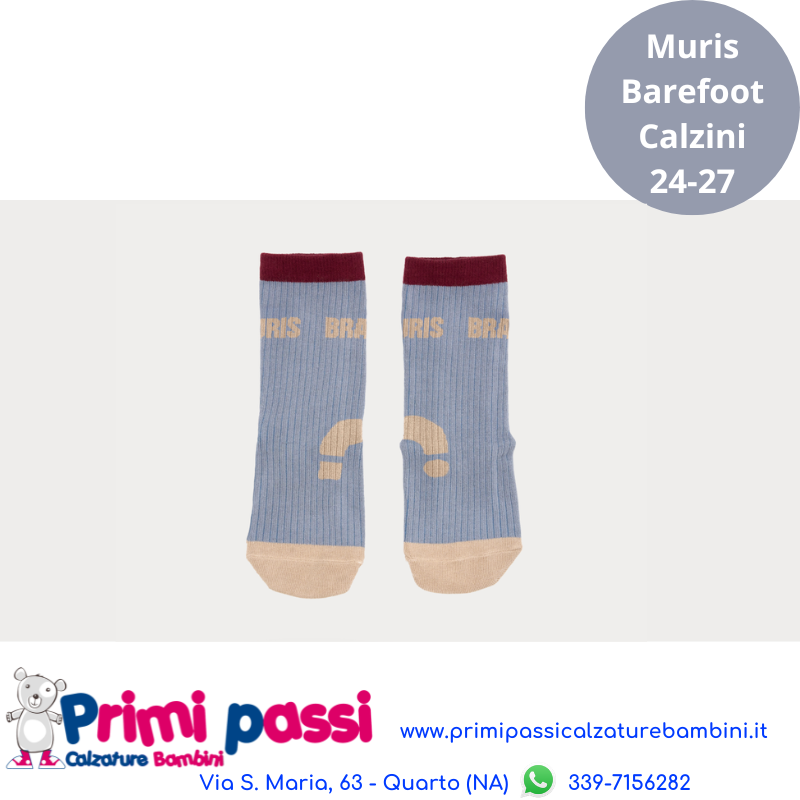Muris - Calzini Barefoot Celeste/Iron