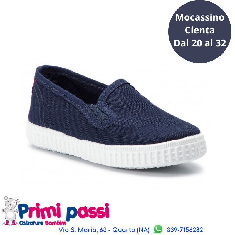 Cienta Slip-On Blue moccasin