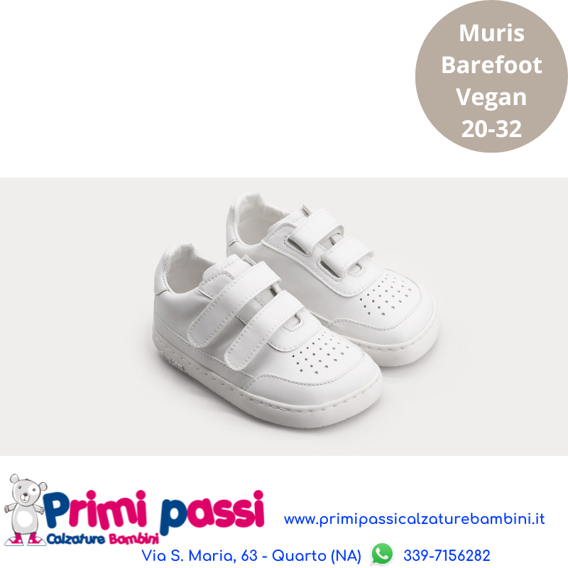 Muris Petra Bianco - Barefoot e Vegan per bambini
