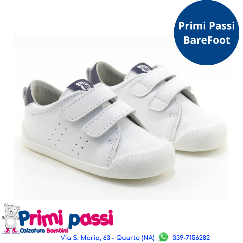 First Steps "BareFoot" Sports Shoe White/Navy