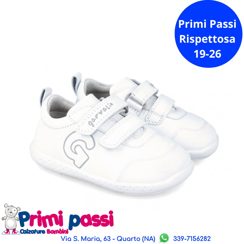 Sportiva Primi Passi "Rispettosa" Bianca/Gris