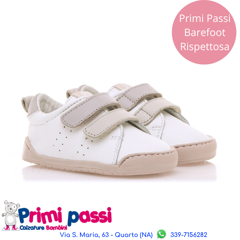 sporty first steps barefoot white/pink