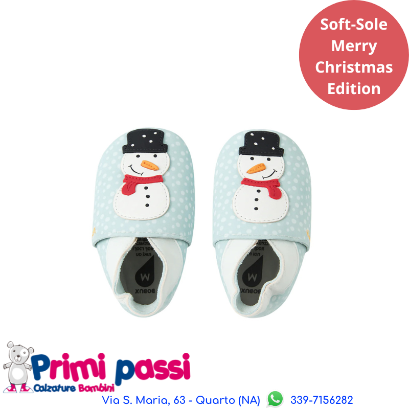 Soft Sole Bobux Pupazzo Neve Azzurro