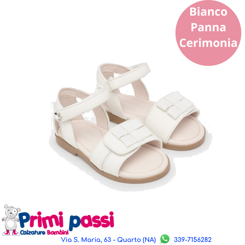Ceremony sandal with bows Cream (19-25)