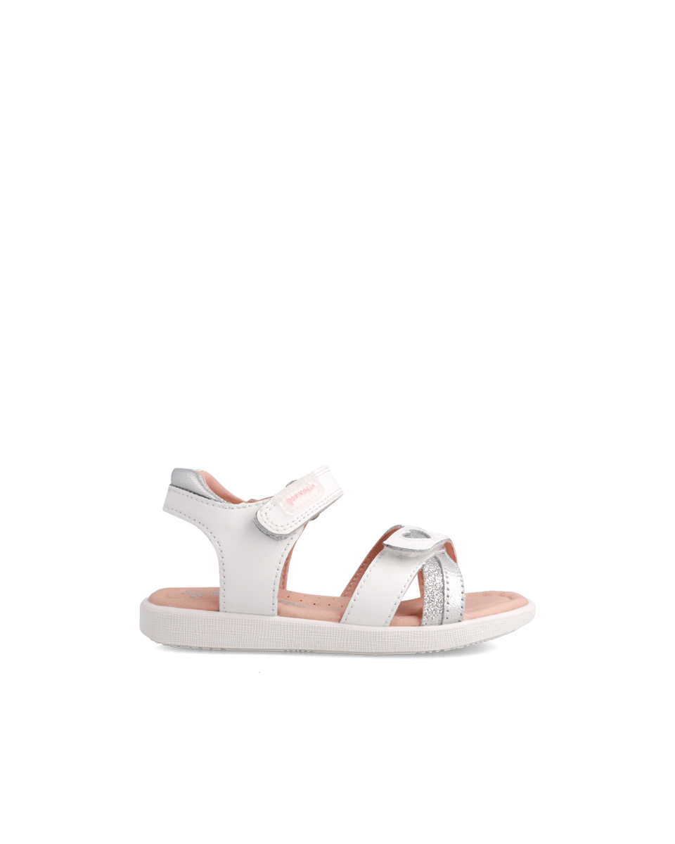 Sandalo bianco cuori