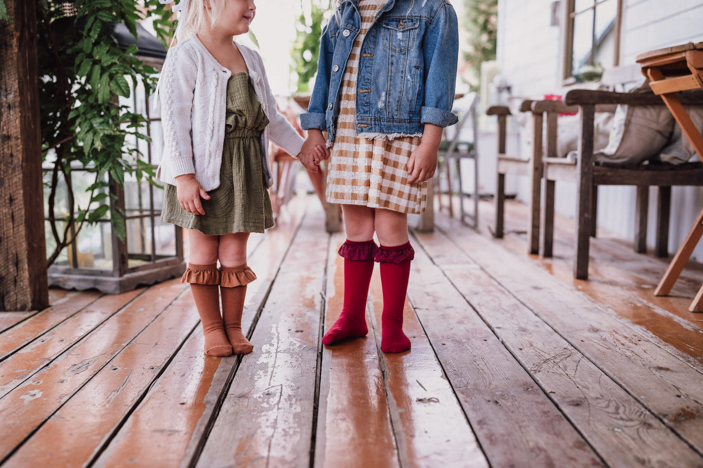 Calzini Alti con volant - Rosso