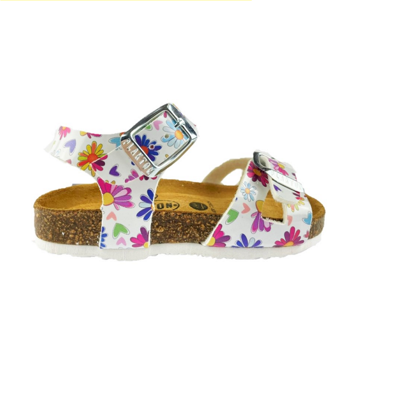 Cork sandals White/Flowers