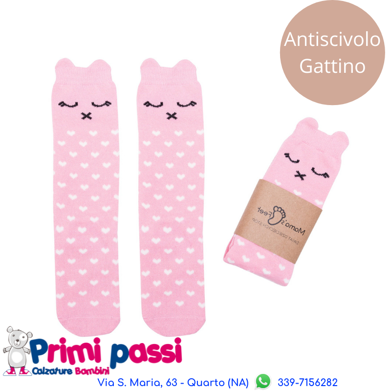 Calzini Antiscivolo Gattino Rosa