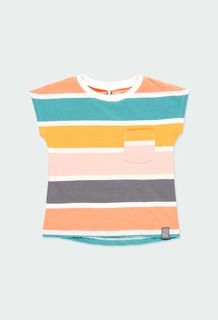 Maglietta manica corta ragazza multi-color