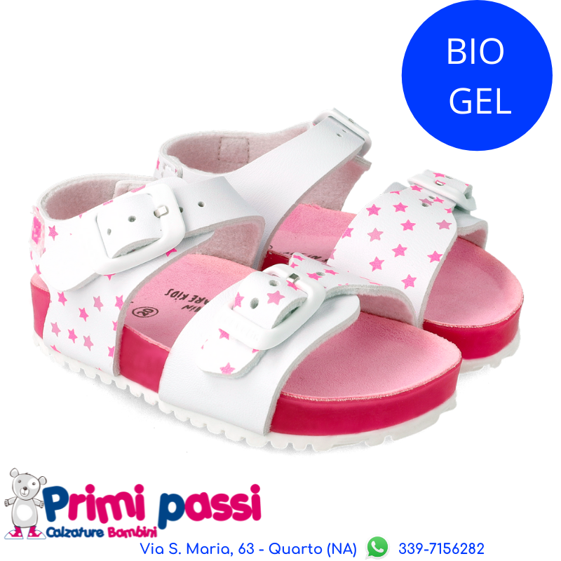 Sandalo Bio Gel Bianco Stelline