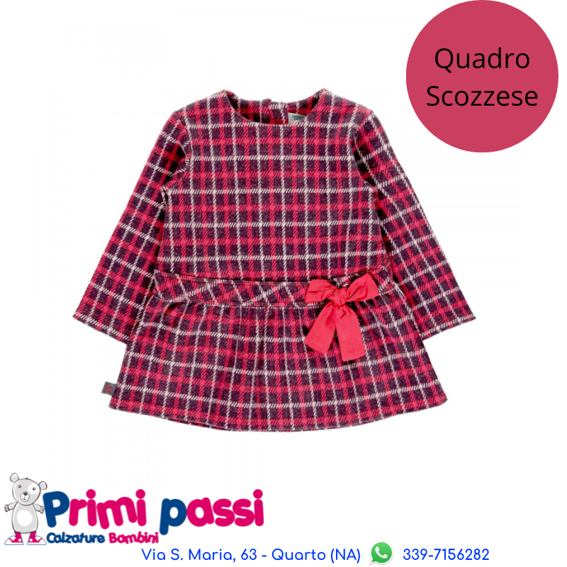 Vestito a 2025 quadri rosso