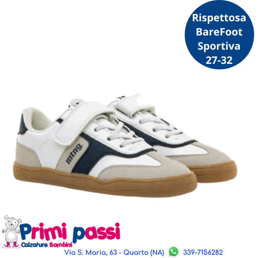 Sportiva mod Samba BareFoot Bianca/Navy (27-32)