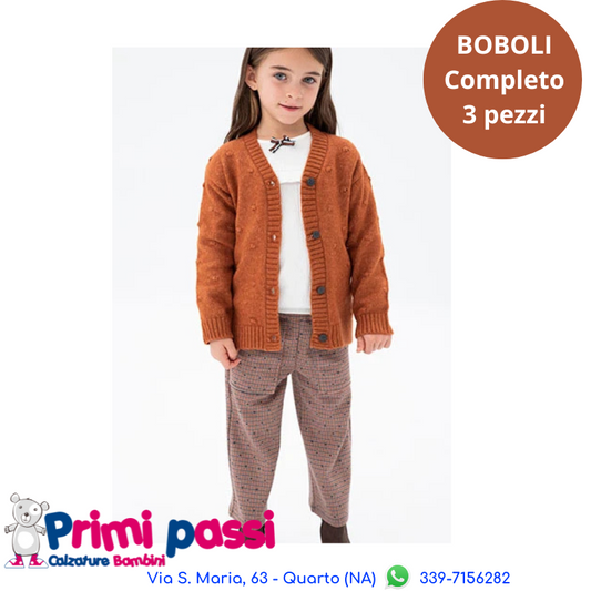 Completo Cardigan + Maglietta + Pantalone 5A -7A