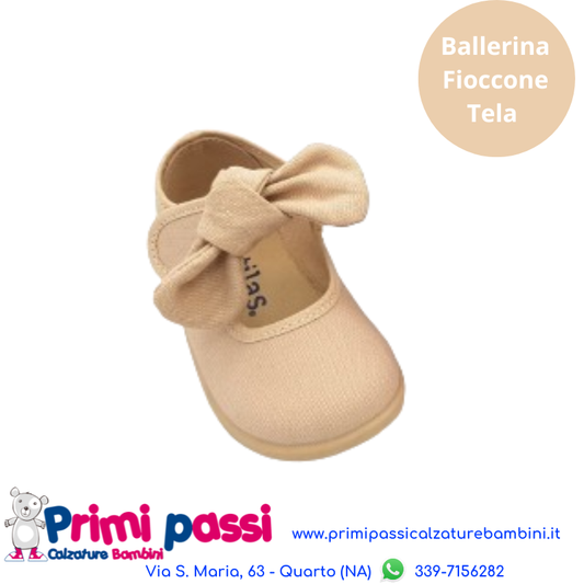 White Pique Bow Ballerina