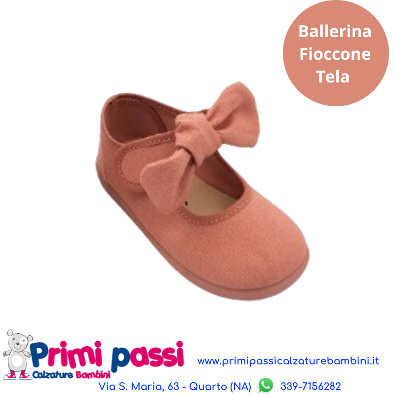 Ballerina Pique Fiocco Rosa
