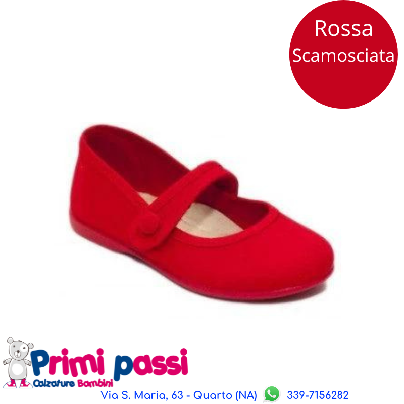 Batilas Ballerina Scamosciata Rossa