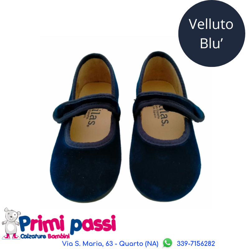 Batilas Ballerina Velluto Blu