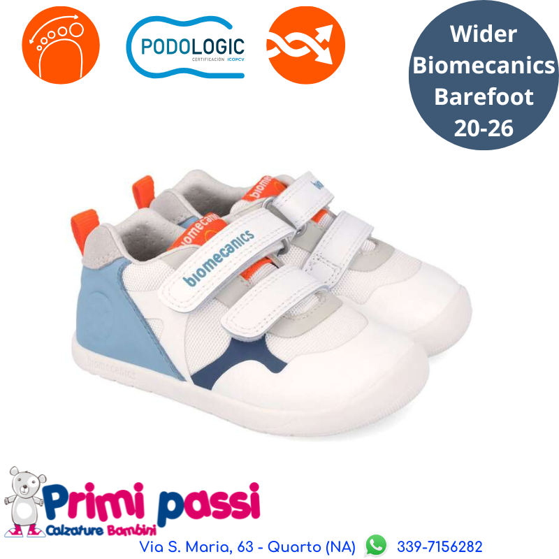 Biomecanics Wider Primi Passi Sportiva Bianca/Indigo