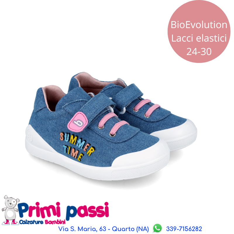 Sneakers Tela BioEvolution Jeansata/Fucsia