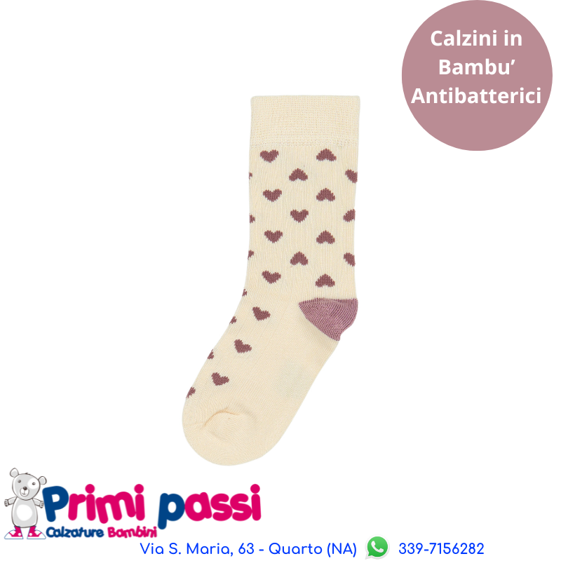 Minipop - Calzini Bambù Cuoricini Rosa