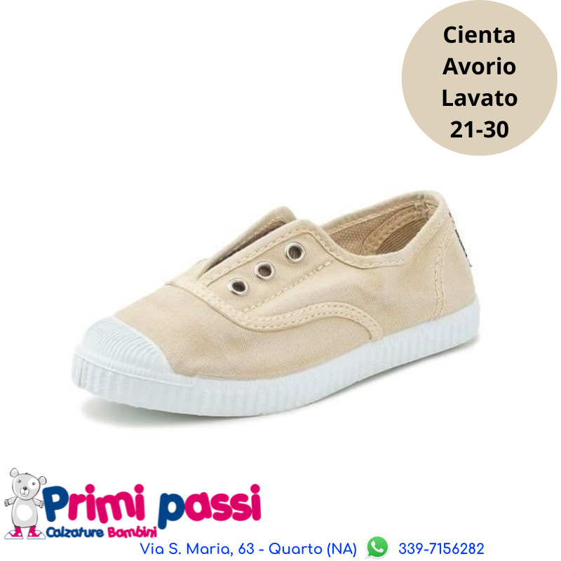 Sneakers Tela - Avorio Lavato
