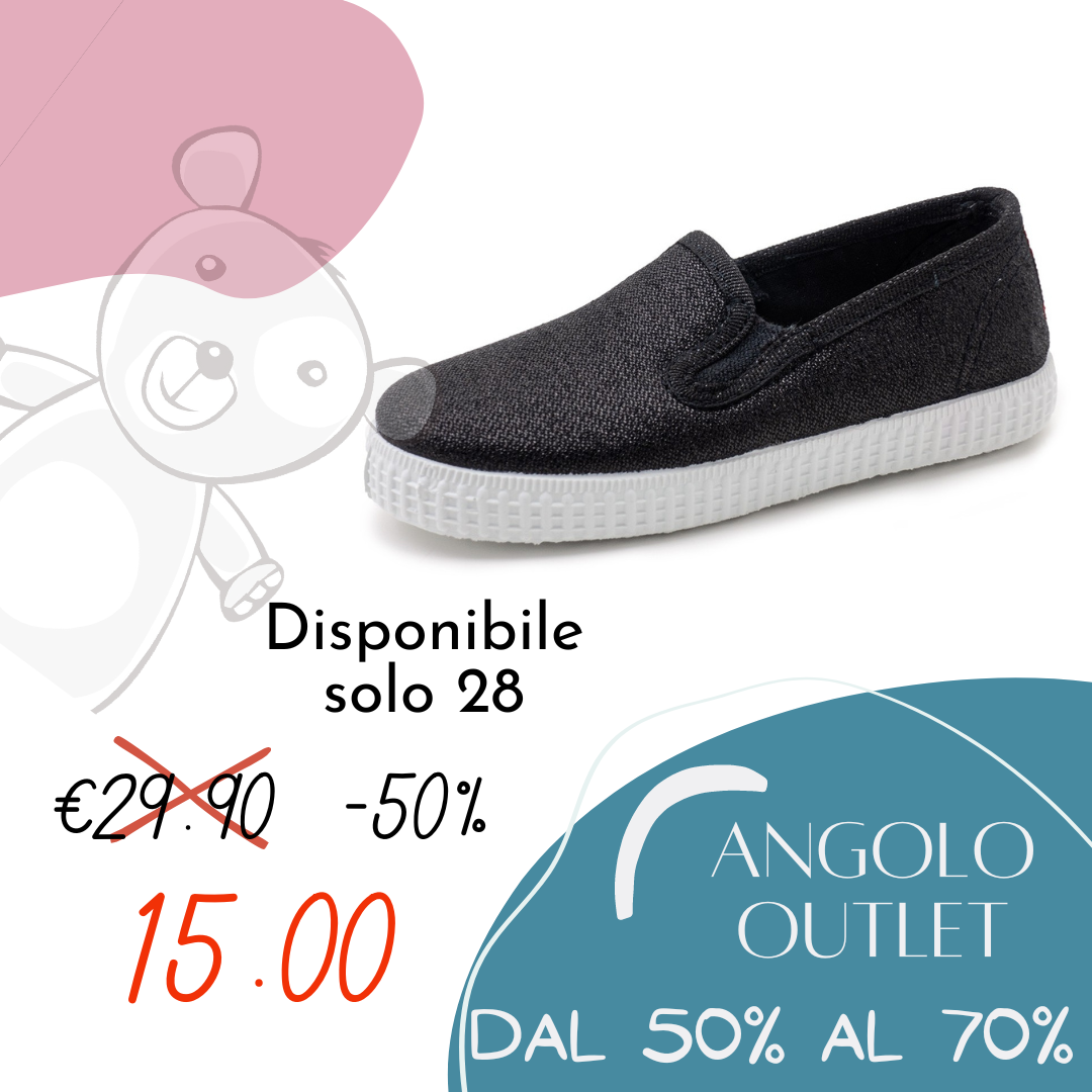 Slip-on Cienta Nero Metallizato