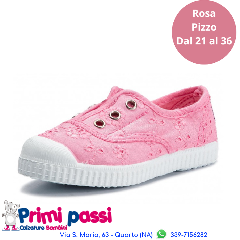 Sneakers Tela - Rosa Baby Pizzo