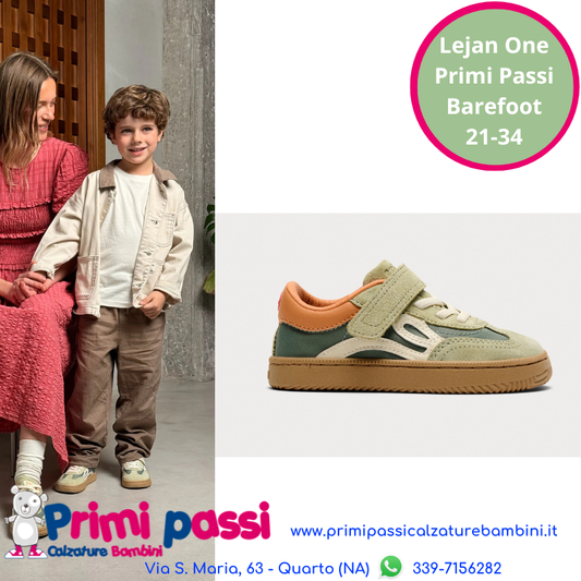 Lejan One Nylon Matcha - Barefoot per bambini