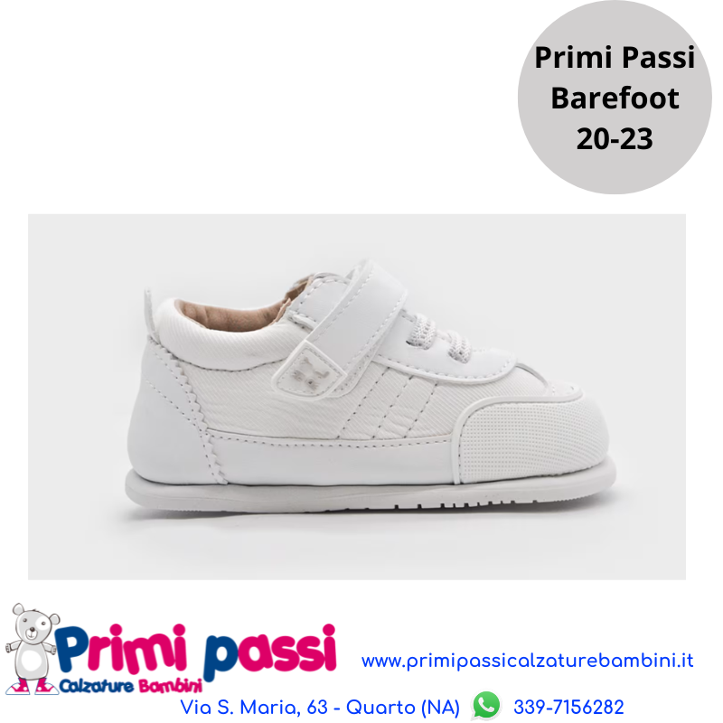 Primi Passi sneakers Barefoot Bianco