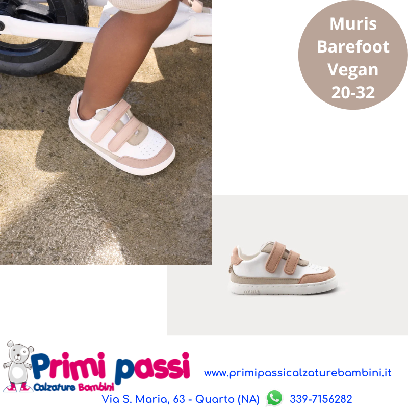 Muris Petra Rosa Skin - Barefoot e Vegan per bambini
