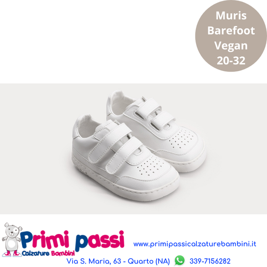 Muris Petra Bianco - Barefoot e Vegan per bambini