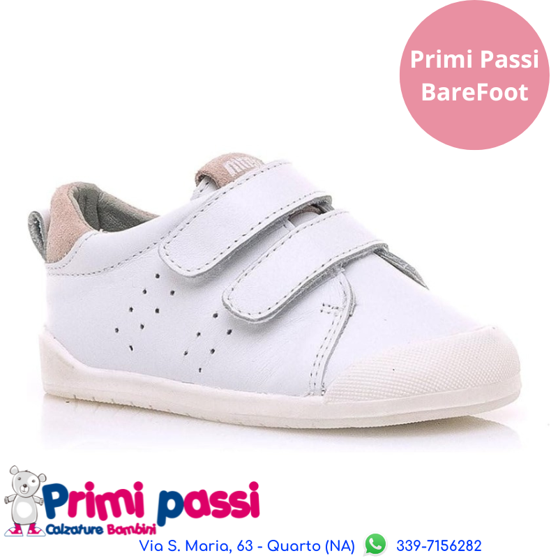 sporty first steps barefoot white/pink