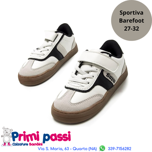 Sportiva mod Samba BareFoot Bianca/Nera