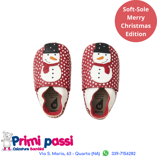 Soft Sole Bobux Pupazzo Neve Rosso