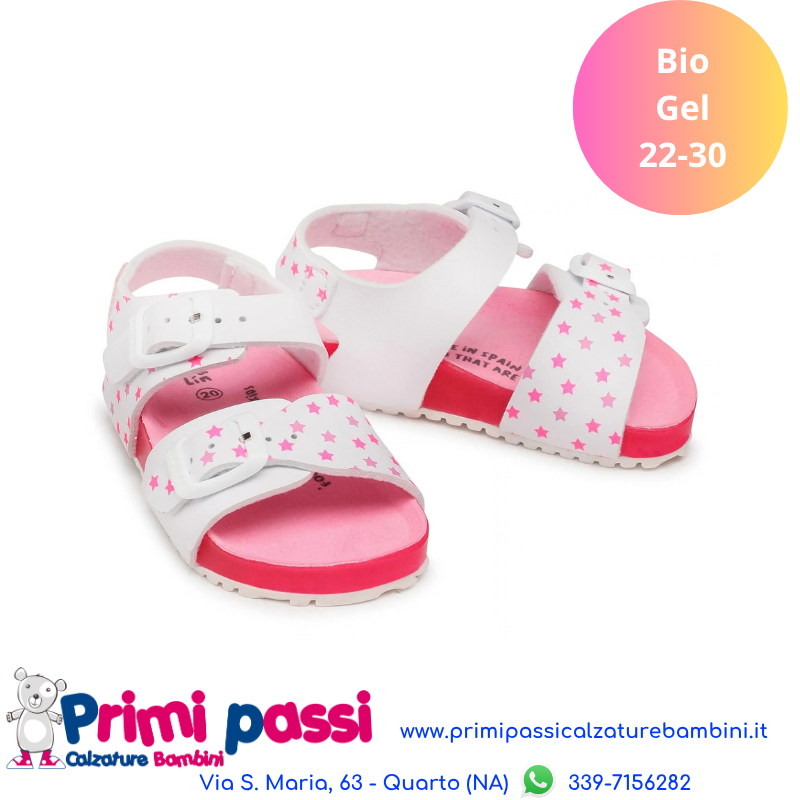 Sandalo Bio Gel Bianco Stelline