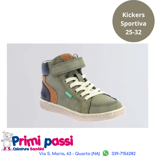 Sneakers Alta Kickers Foresta Caramel 25-32