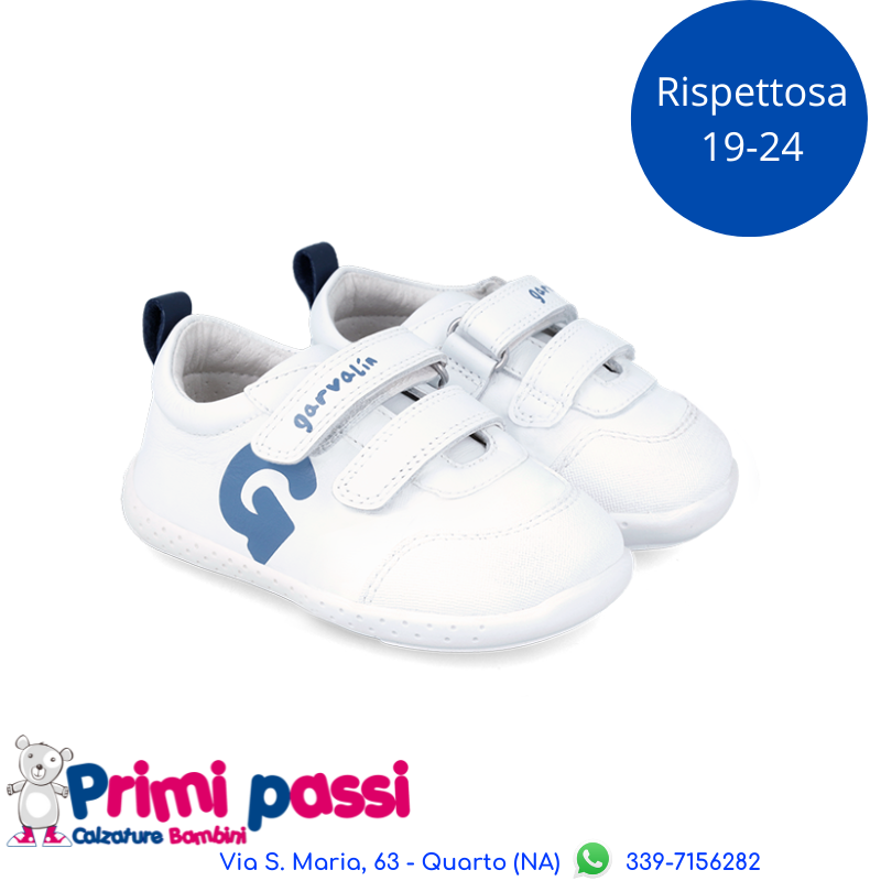 Sportiva Primi Passi "Rispettosa" Bianca/Azul