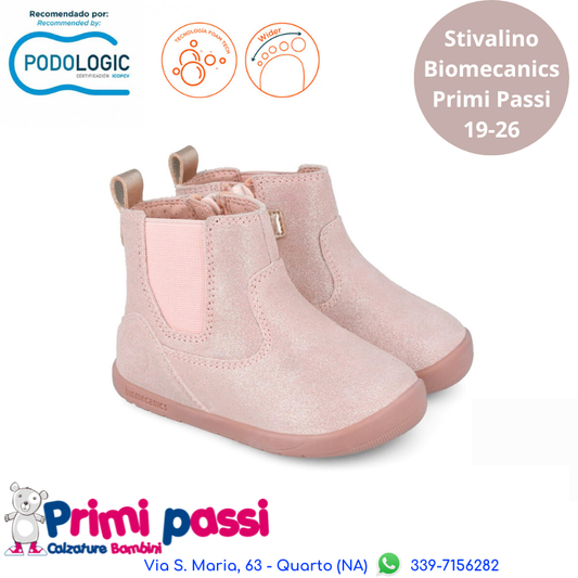 Stivalino Primi Passi Biomecanics - Rosa Laminato