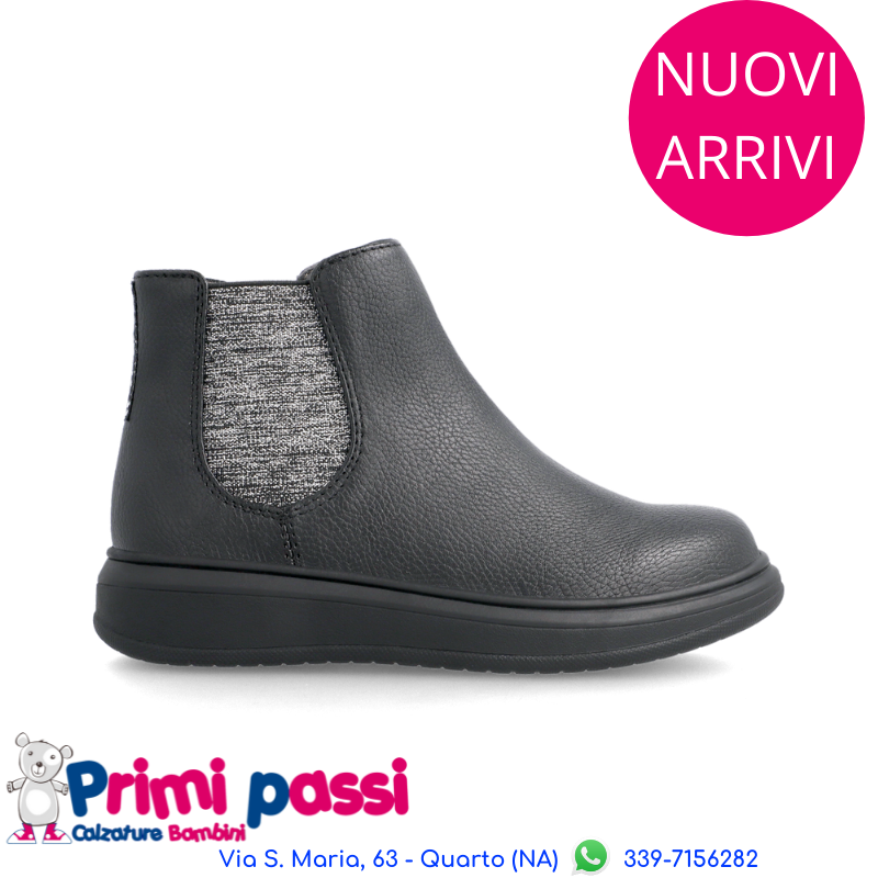 Beatles Nero con elastico grigio/argento