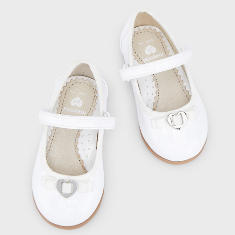 White patent leather ballerina (19-25)