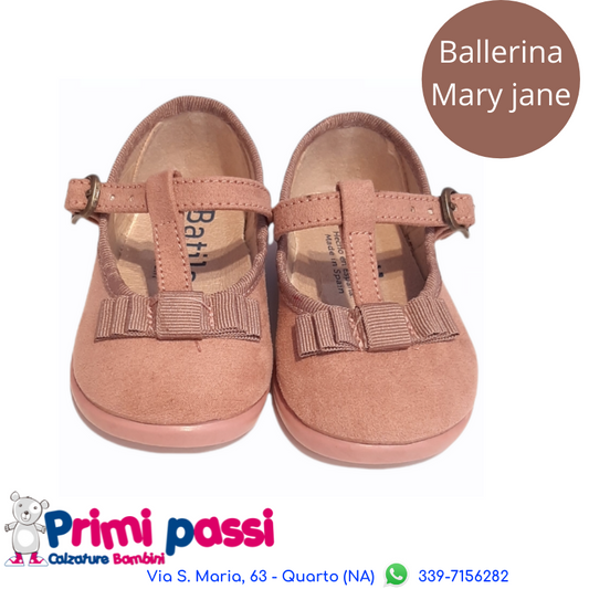 Ballerina T-bar fiocchetto rosa