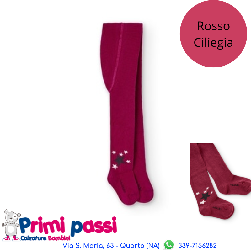 Calzamaglia Rosso Ciliegia Stelle