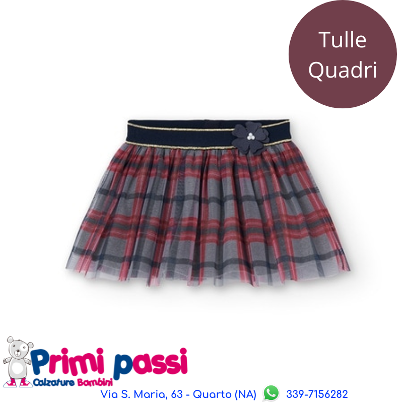 Checkered tulle skirt for girls