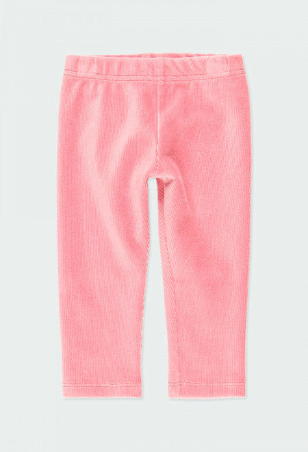 Leggings Velluto Rosa Bambina