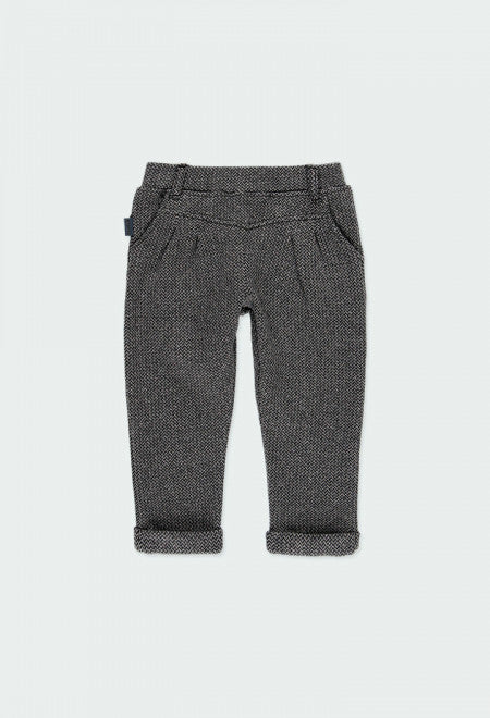 Anthracite girls' elasticated trousers